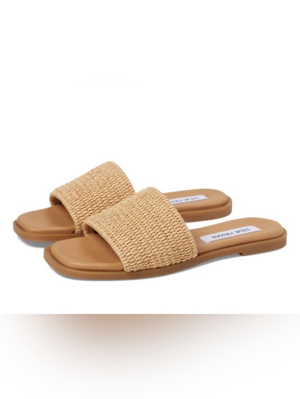 Steve Madden Habits Woven Slide Sandals Tan Brown Size 8.5